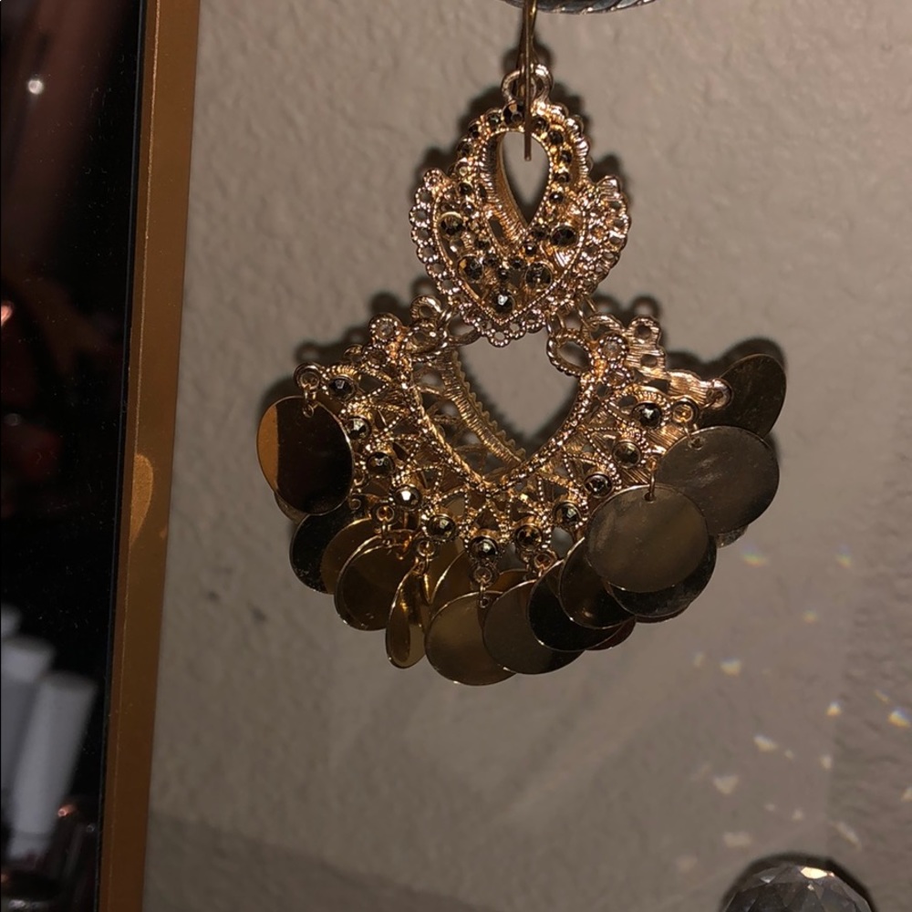 Gold earrings
